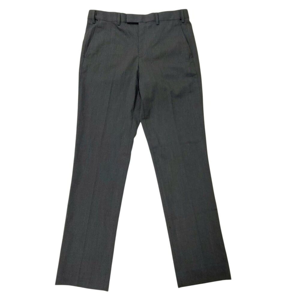 American Airlines by Twinhill Dress Pants Mens 32x32 Dark Gray Wool Slim Fit